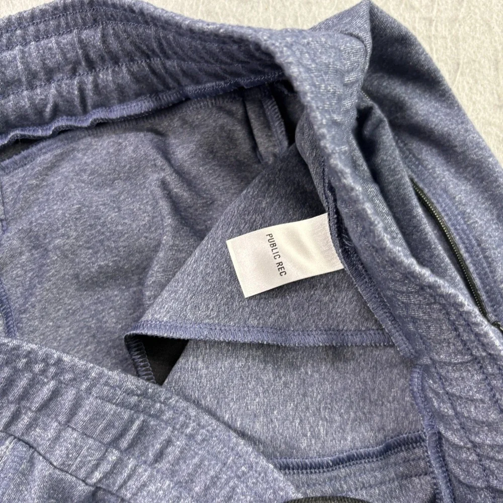Public Rec Pants Mens 36x30 Blue Heather All Day Every Day Joggers Stretch Nylon